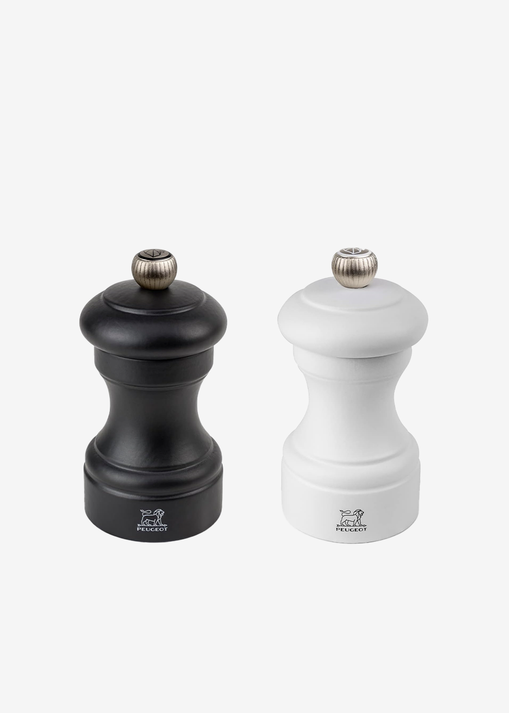 4" Salt & Pepper Mills Set | Blk/ White