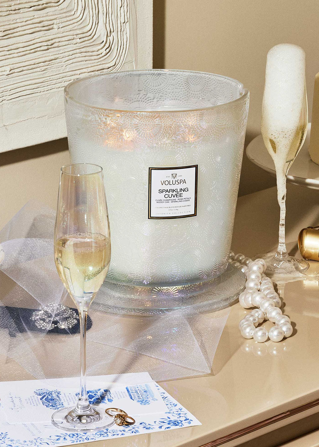 Sparkling Cuvee 5W Hearth Candle