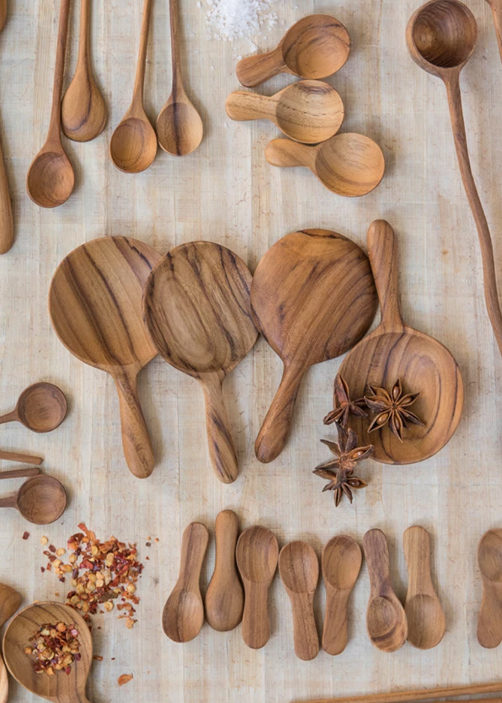 Teak Round Spoon Small