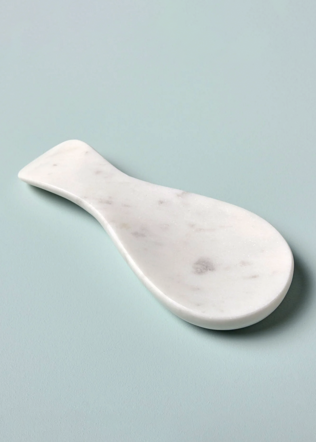 9" White Marble Spoon Rest