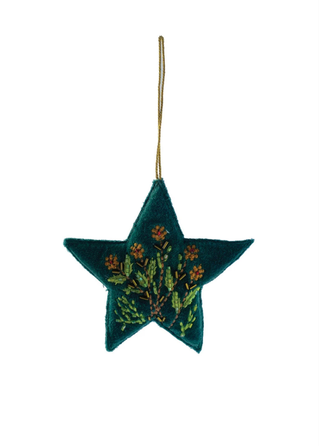 Velvet Beaded Star Ornament