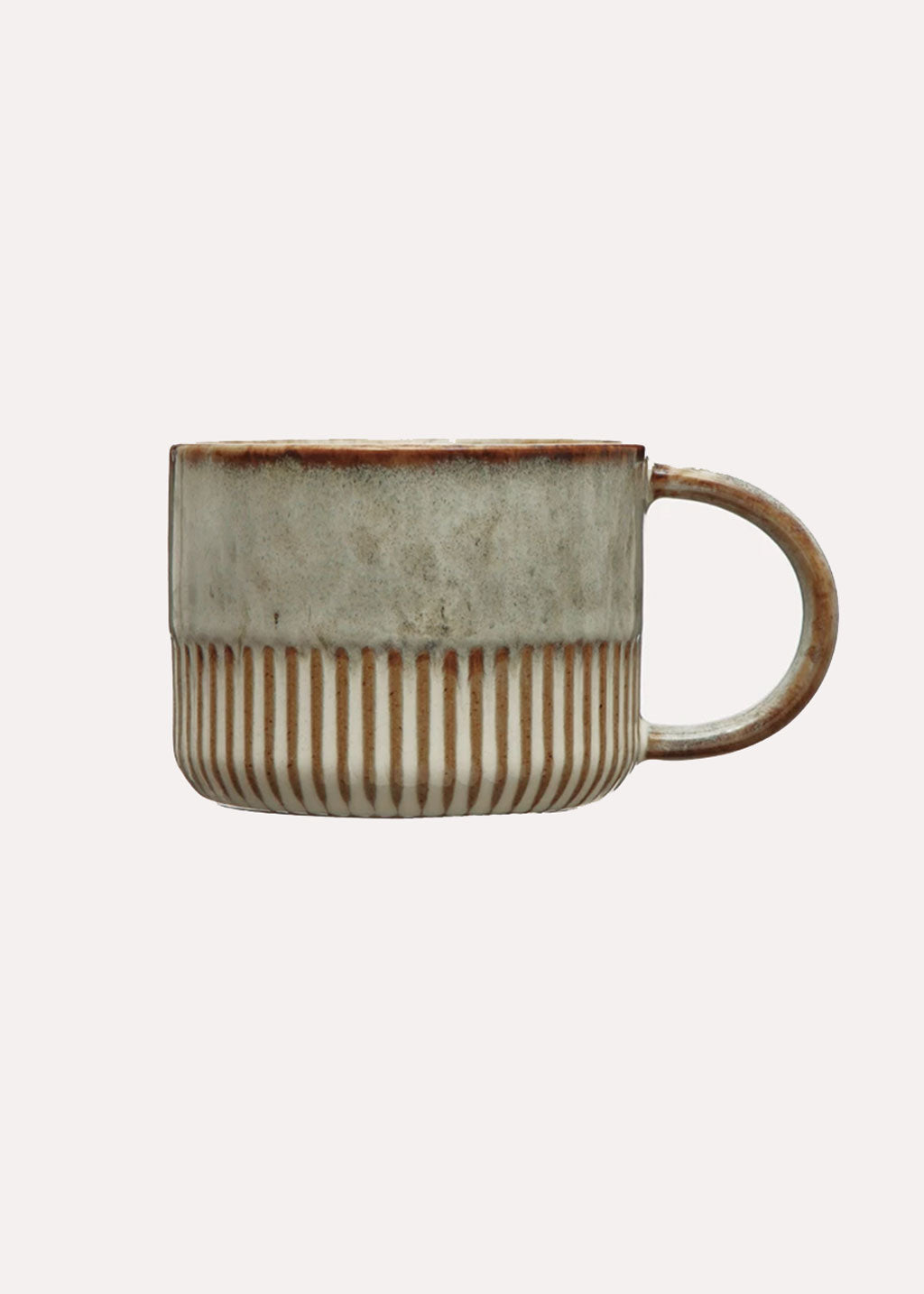 Stoneware Mug with Crimpled Bottom