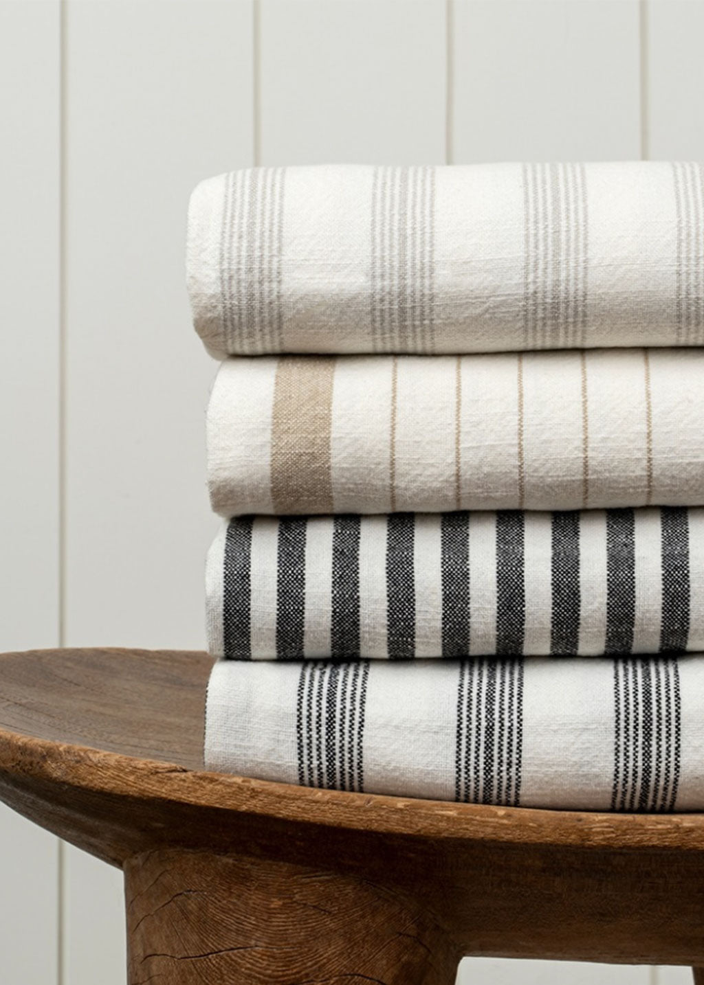 French Striped Hammam Bath Towel | Stone