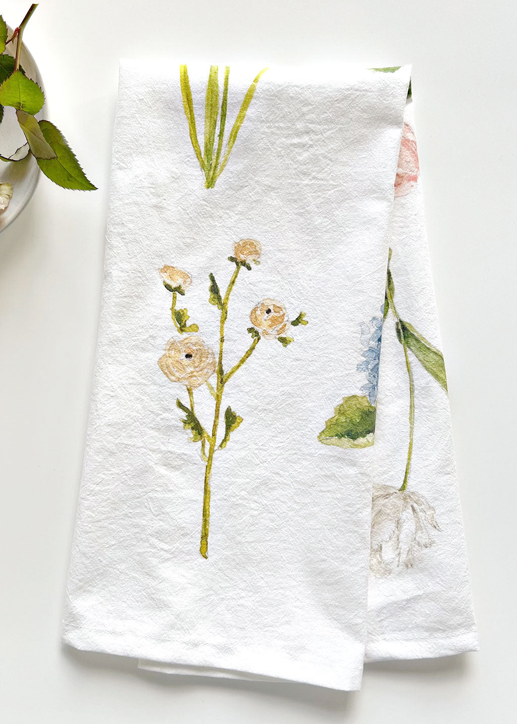 Garden Flowers Tea Towel