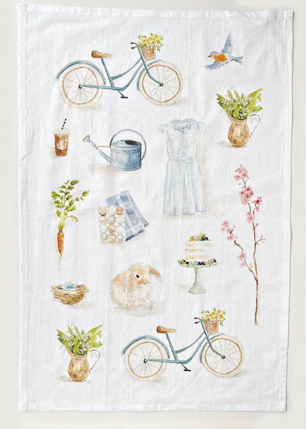 Springtime tea towel