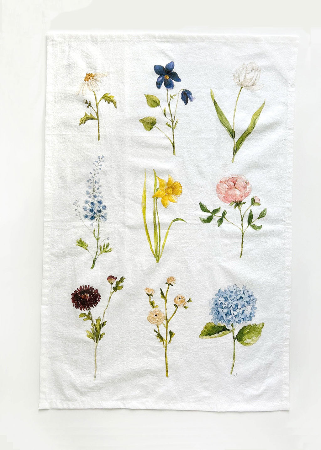 Garden Flowers Tea Towel