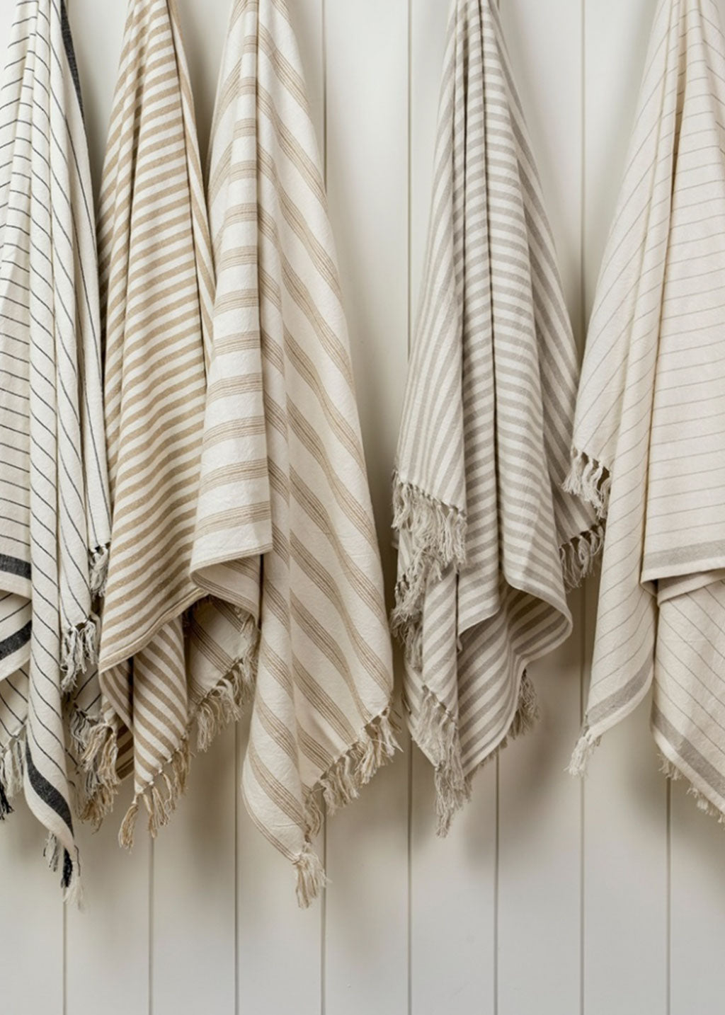 Pinstripe Hammam Bath Towel | Stone