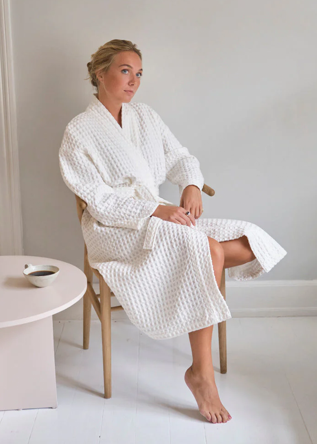 Big Waffle Bathrobe | Natural White