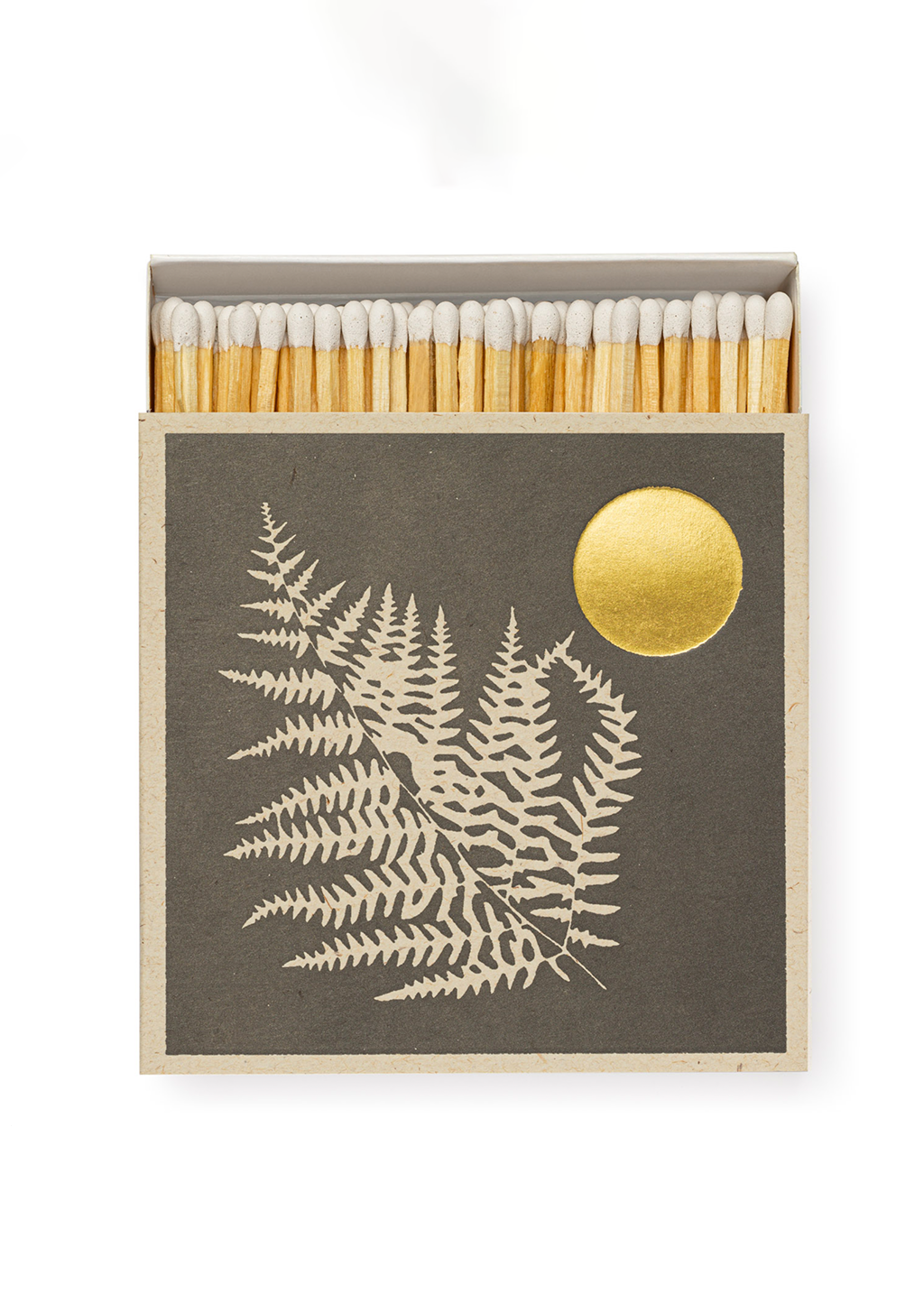 White Fern Square Matchbox