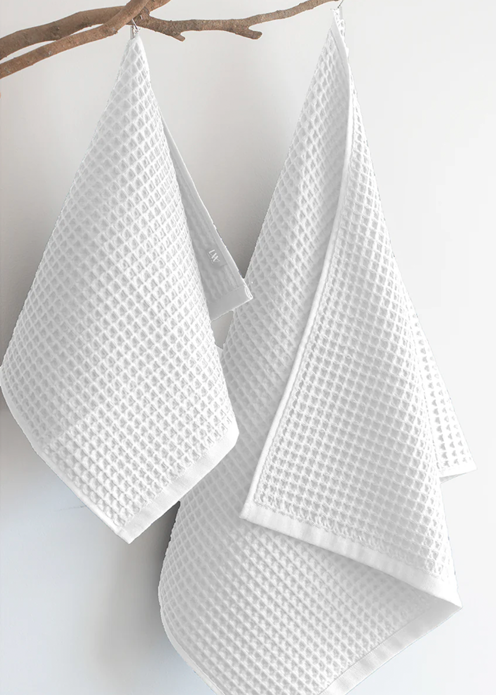 Jacki Waffle Guest Towel | White