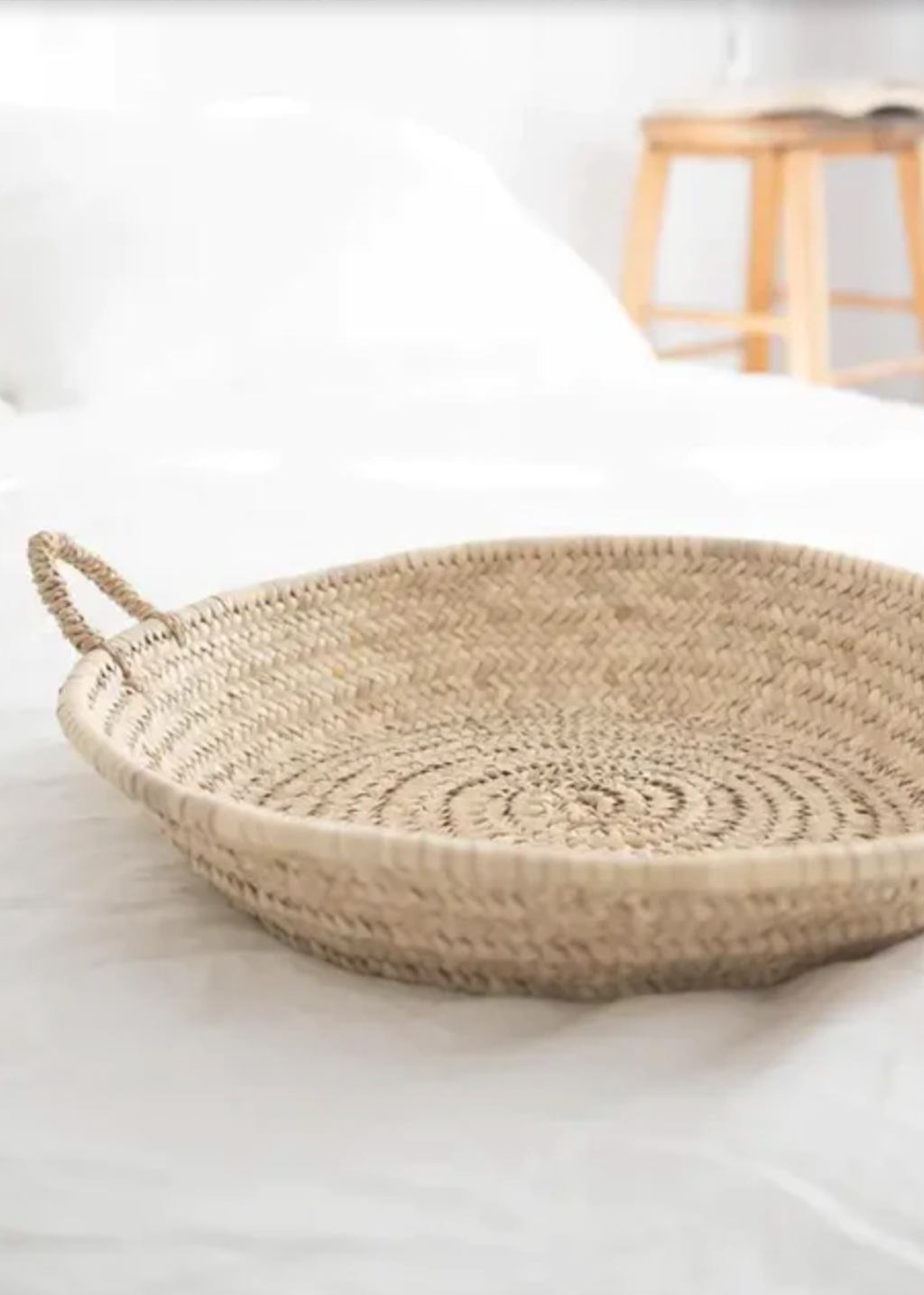 Moroccan Straw Woven Plate S